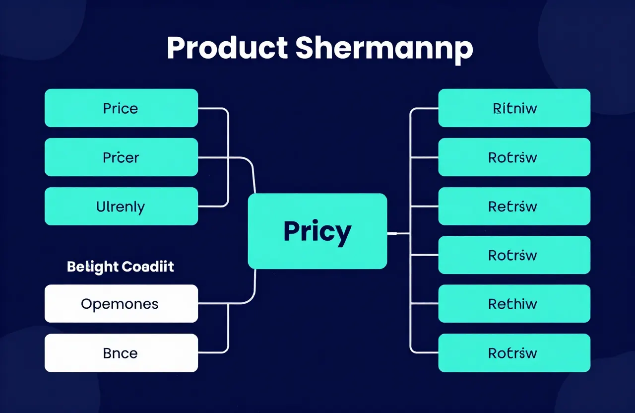 Product category schema markup diagram for e-commerce with price and review fields