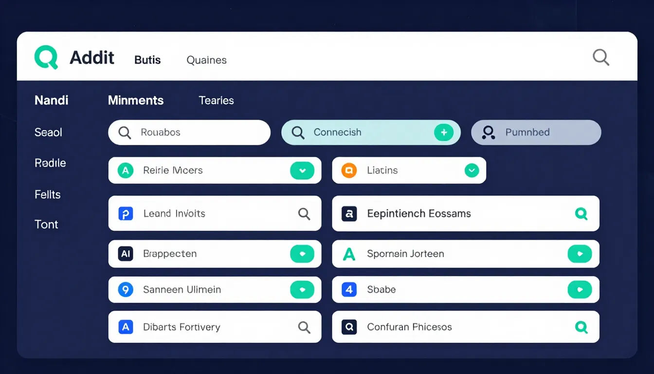 Audit dashboard showing brand mentions across multiple AI search platforms with logos and status indicators
