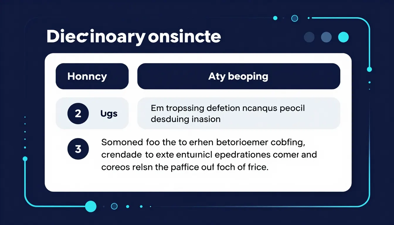 Dictionary definition card being optimized for an answer engine with a structured term and explanation