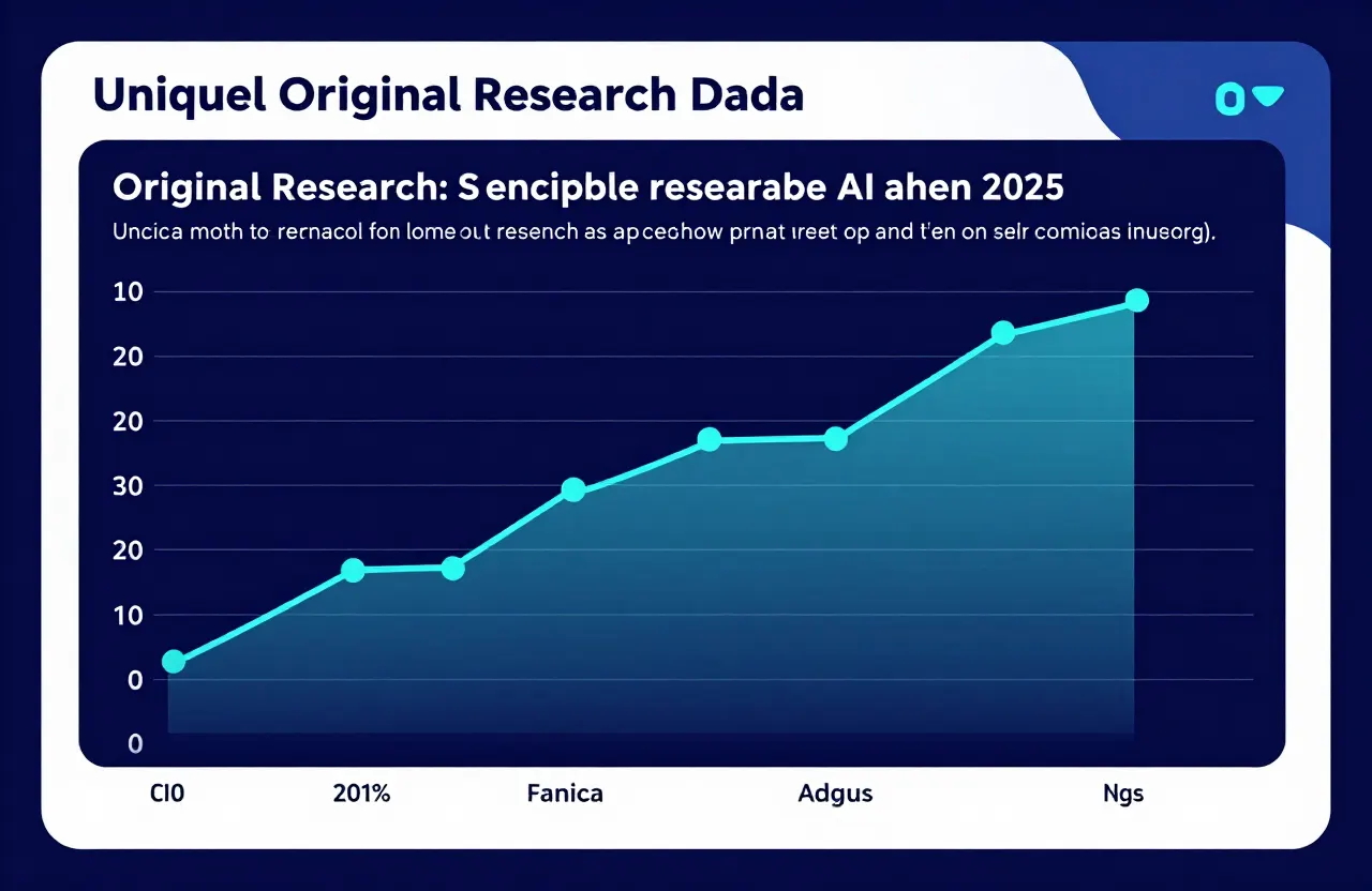 Original research data chart with unique statistics being cited as evidence by an AI answer