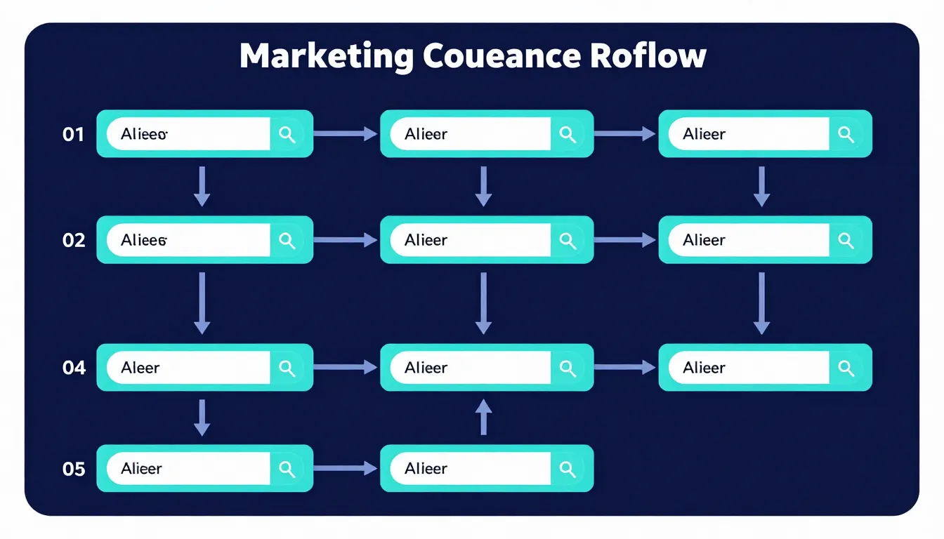 Marketing team content governance workflow diagram with review and approval stages for AI search