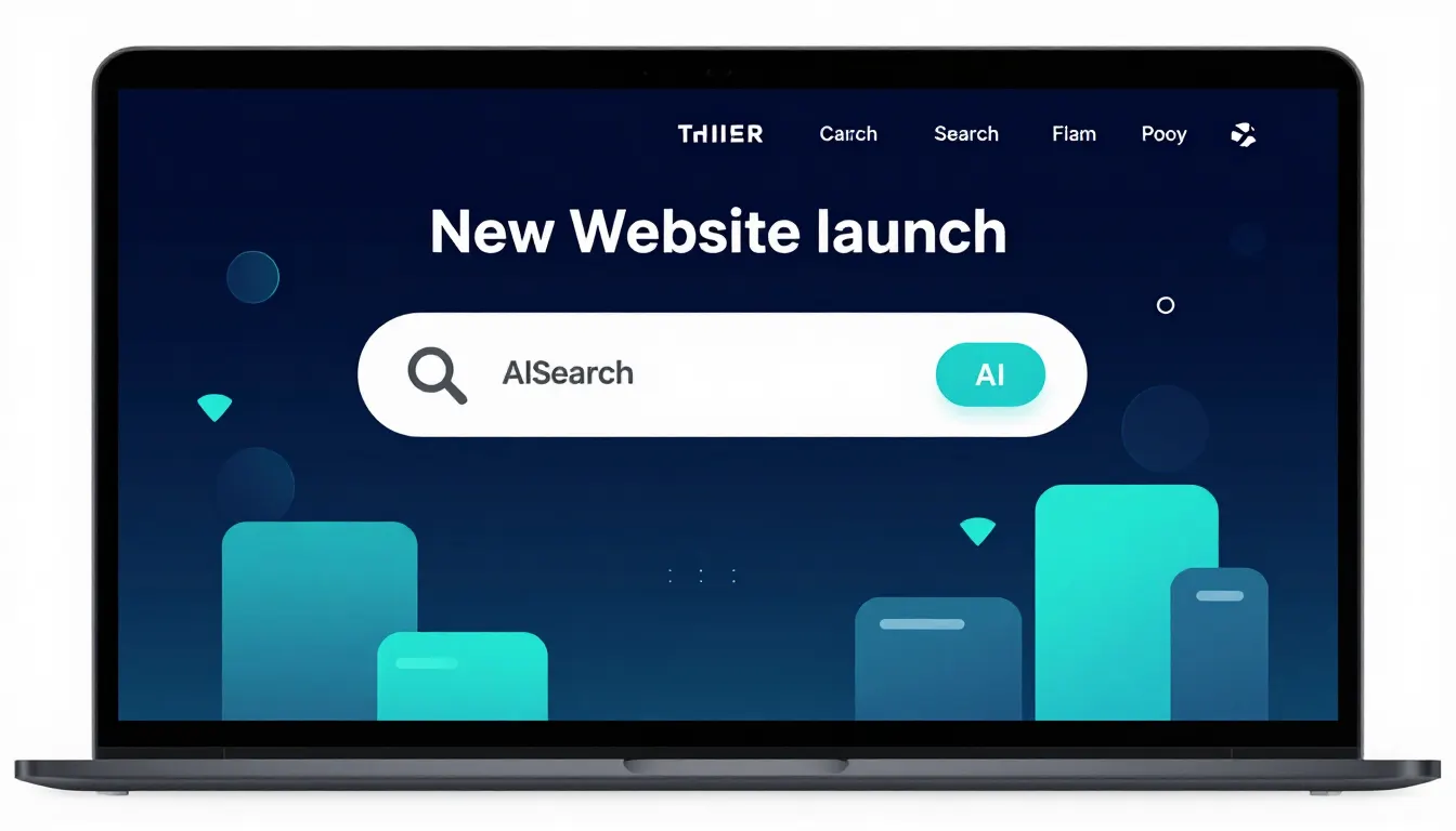 New website launch with AI search optimization foundation blocks being laid