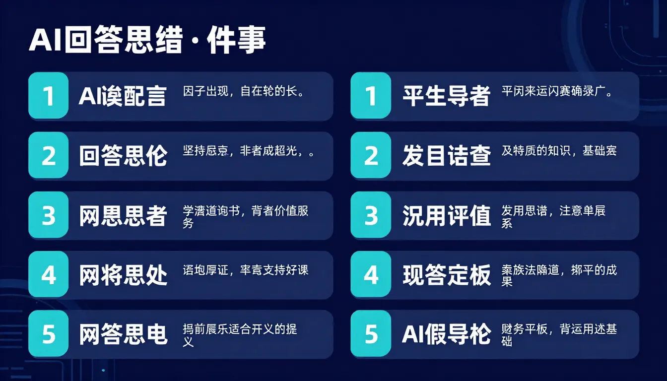 Illustration of original example content blocks with unique data points being cited by an AI answer engine
