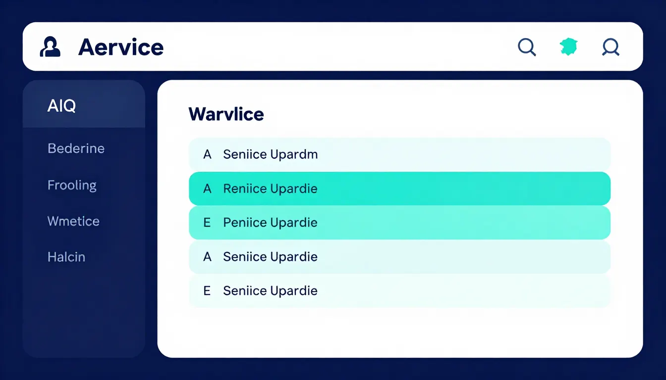 Service page wireframe with AI-readable structured data layers highlighted