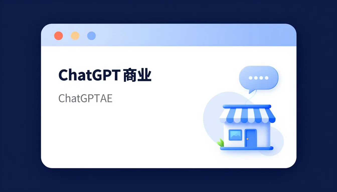 Illustration of a chat assistant recommending a local business by name, with the business connected to the chat answer