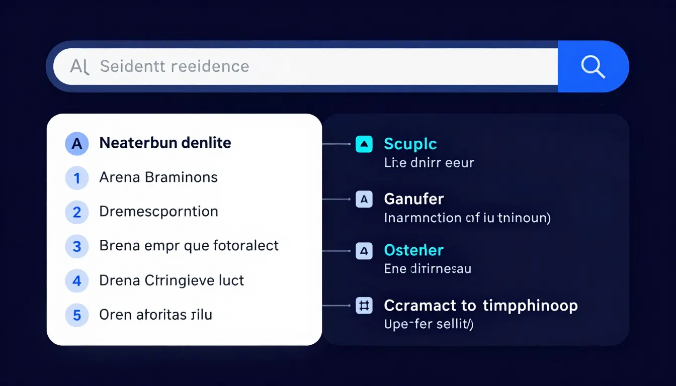 Illustration of a content page with citation markers and source links feeding an AI answer panel with references